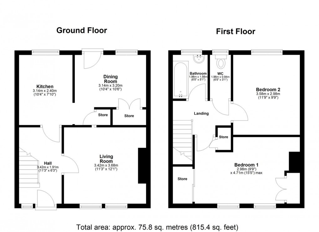 Floorplan for Crawford Close, Elsdon, Northumberland