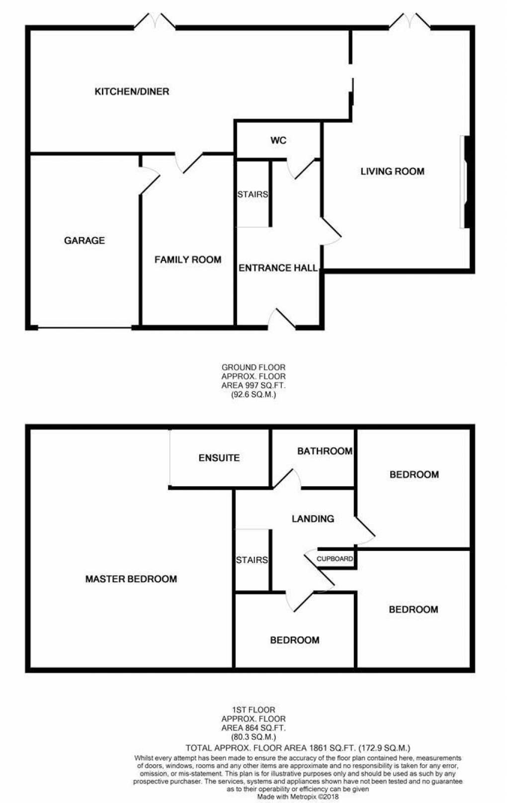 Floorplan for Rowan Drive, Ponteland, Newcastle upon Tyne, Northumberland