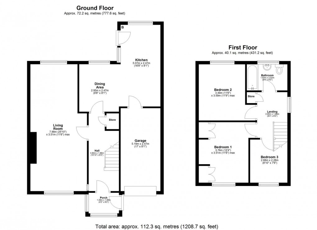 Floorplan for Moorway Drive, South West Denton, Newcastle Upon Tyne