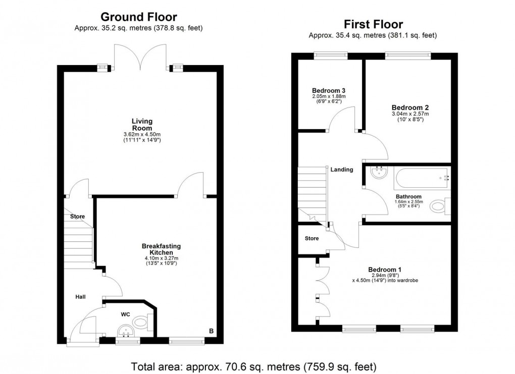 Floorplan for Vallum Place, Throckley, Newcastle Upon Tyne