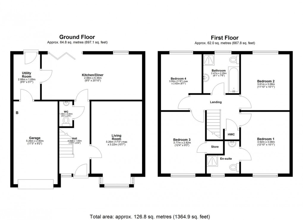 Floorplan for Housesteads Mews, Throckley, Newcastle Upon Tyne