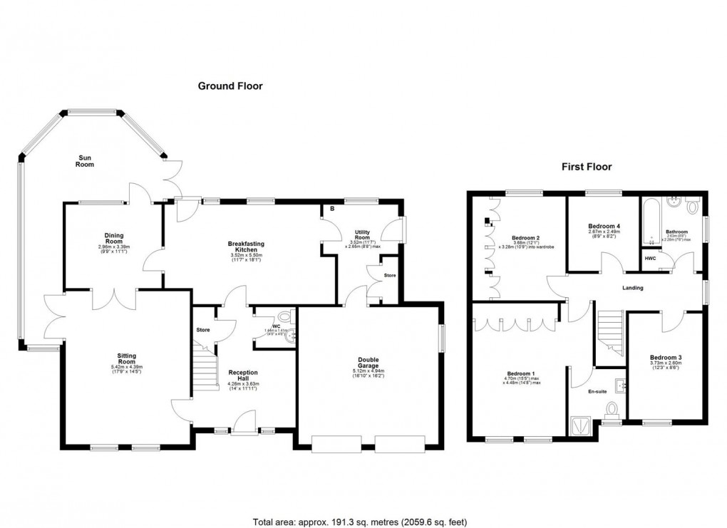 Floorplan for Paddock Hill, Ponteland, Newcastle Upon Tyne