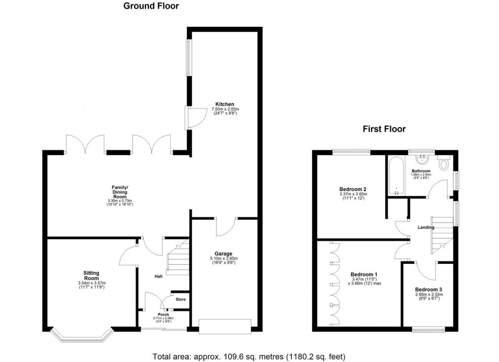 Floorplan for St. Buryan Crescent, Cheviot View Estate, Newcastle Upon Tyne