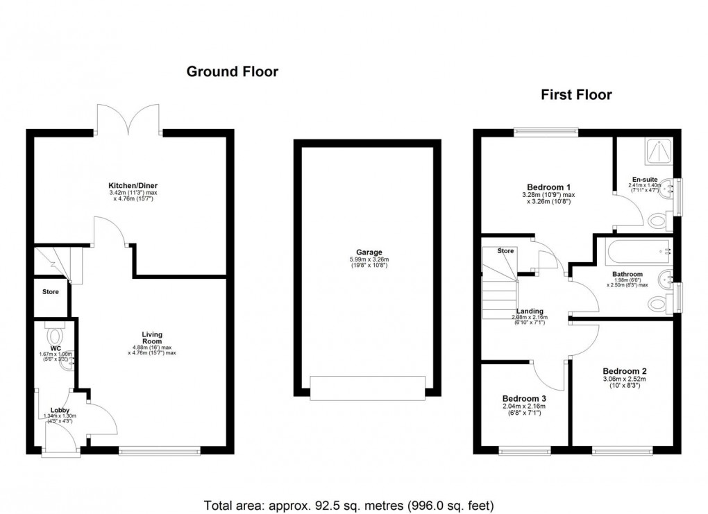 Floorplan for Mallard Way, Abbey Heights, Newcastle Upon Tyne