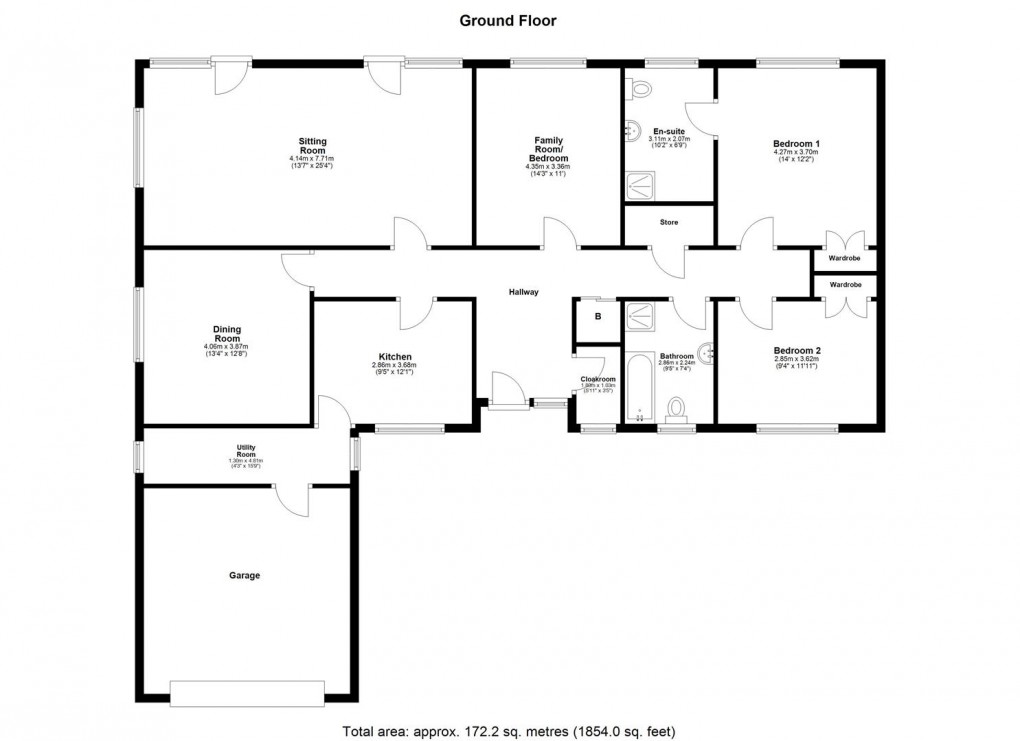 Floorplan for Crossfell, Darras Hall, Ponteland, Newcastle Upon Tyne