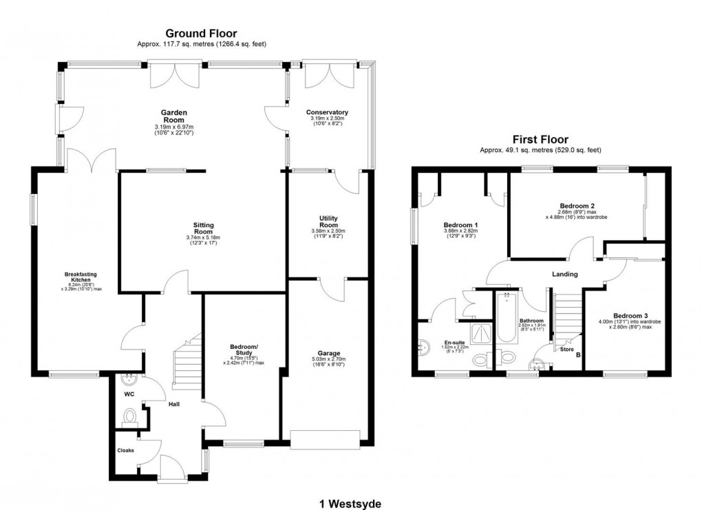 Floorplan for Westsyde, Darras Hall, Ponteland