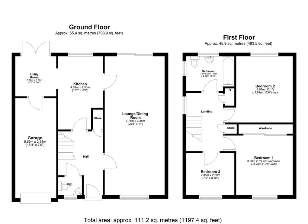 Floorplan for Glenhurst Drive, Chapel Park, Newcastle Upon Tyne