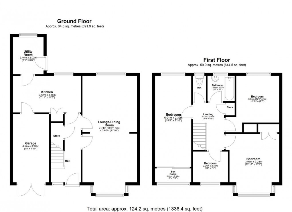 Floorplan for Horncliffe Place, Throckley, Newcastle Upon Tyne