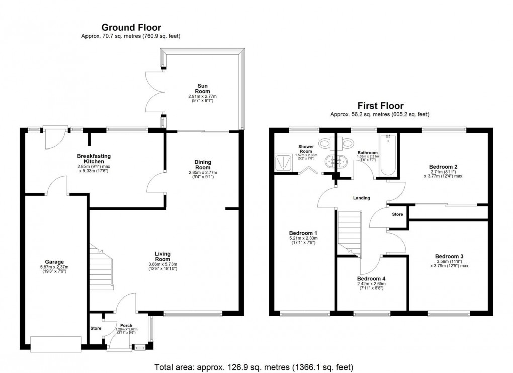 Floorplan for Canterbury Avenue, Hadrian Park, Wallsend