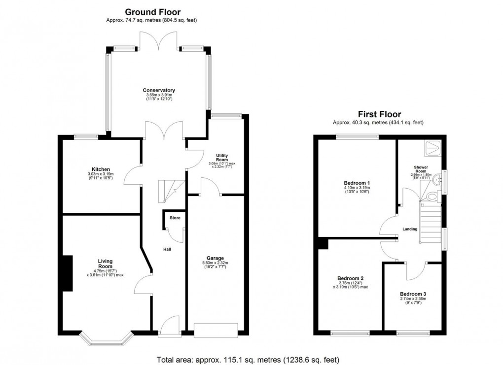 Floorplan for Hillhead Road, West Denton, Newcastle Upon Tyne