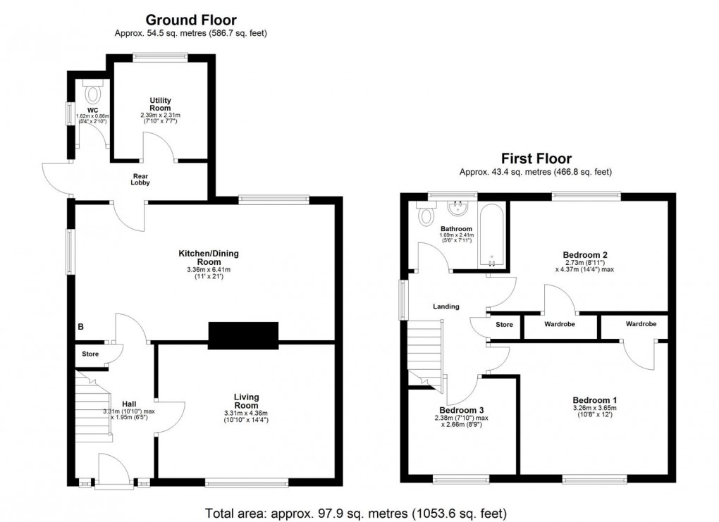 Floorplan for Garthfield Crescent, Westerhope, Newcastle Upon Tyne