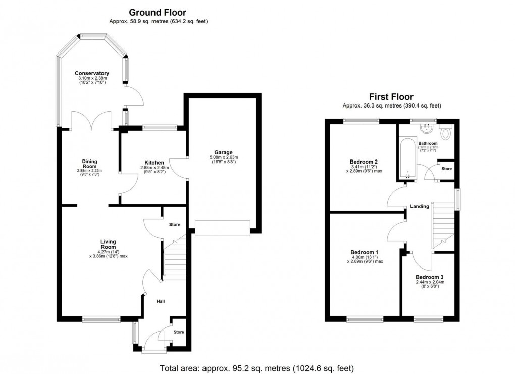 Floorplan for Queensbury Drive, Abbey Farm, North Walbottle, Newcastle Upon Tyne