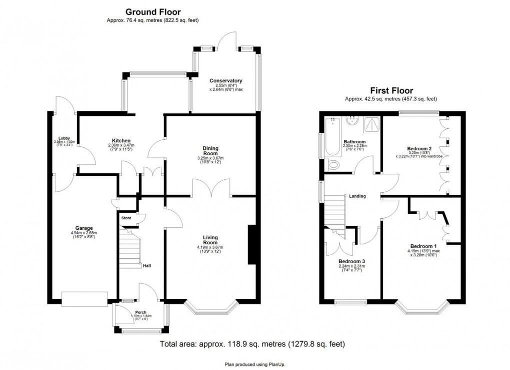 Floorplan for Slingsby Gardens, Cochrane Park, High Heaton, Newcastle Upon Tyne