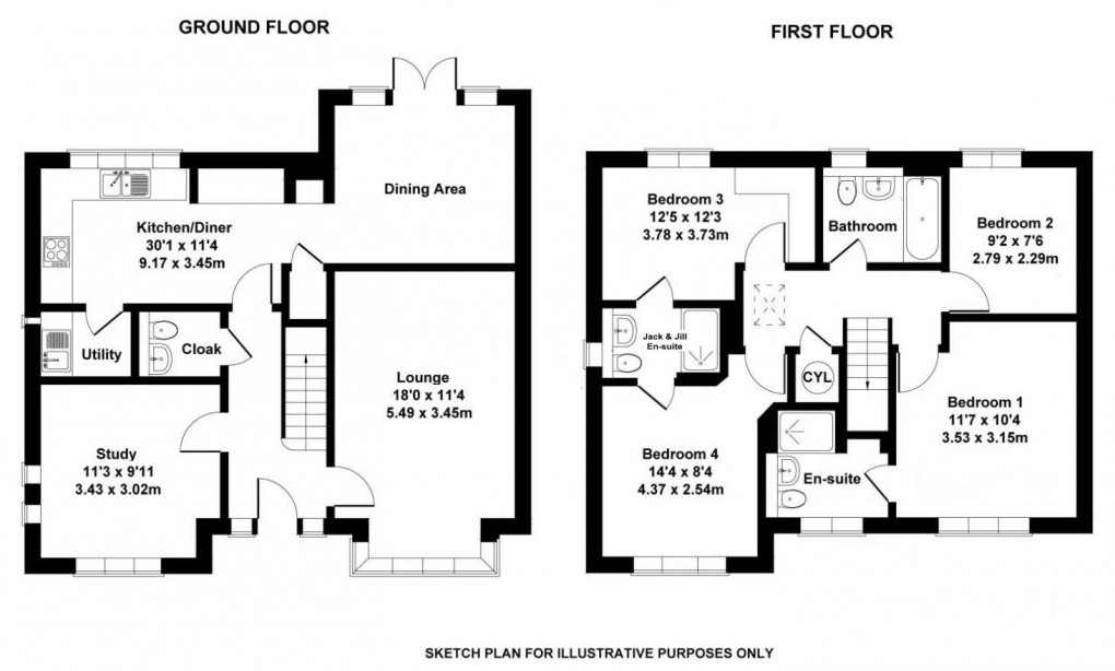 Floorplan for Hamlet Court, Medburn, Nr Ponteland, Newcastle Upon Tyne, Northumberland