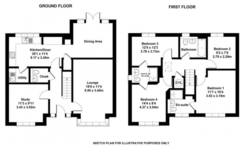 Floorplan for Hamlet Court, Medburn, Nr Ponteland, Newcastle Upon Tyne, Northumberland