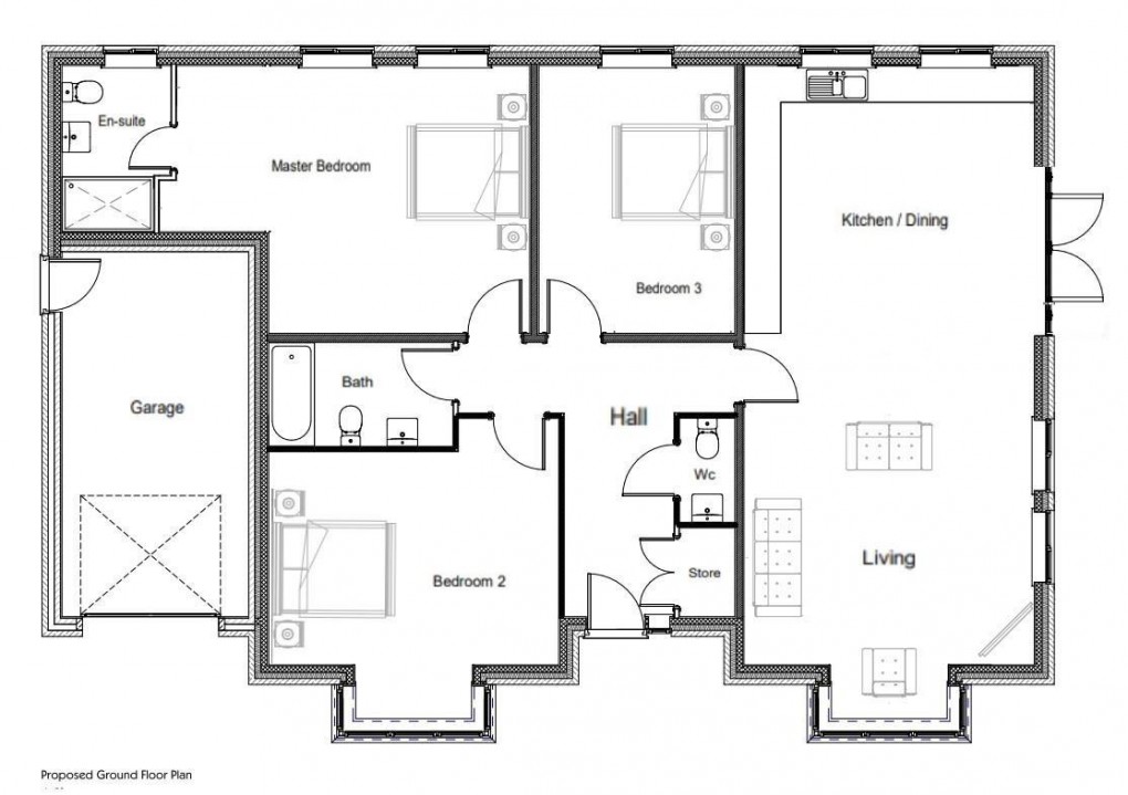 Floorplan for Leslies Drive, Otterburn, Northumberland