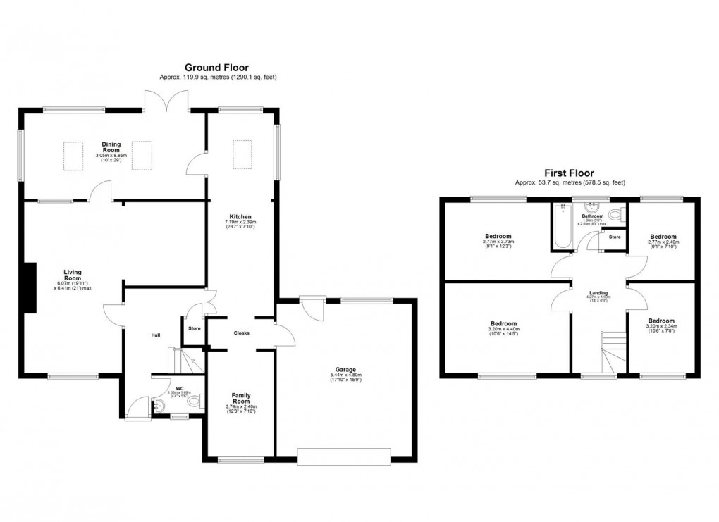 Floorplan for Woodlands, Darras Hall, Ponteland, Newcastle Upon Tyne