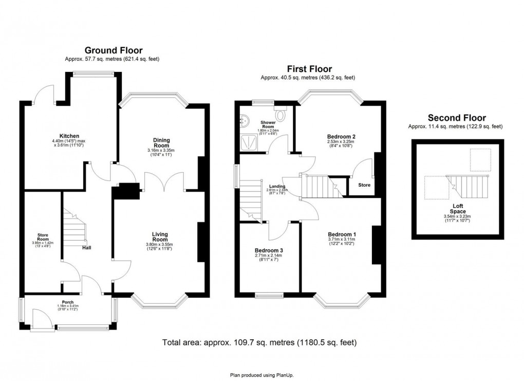 Floorplan for Briarside, Westerhope, Newcastle Upon Tyne