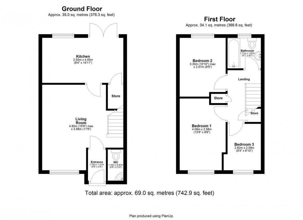 Floorplan for Holeyn Road, Throckley, Newcastle Upon Tyne