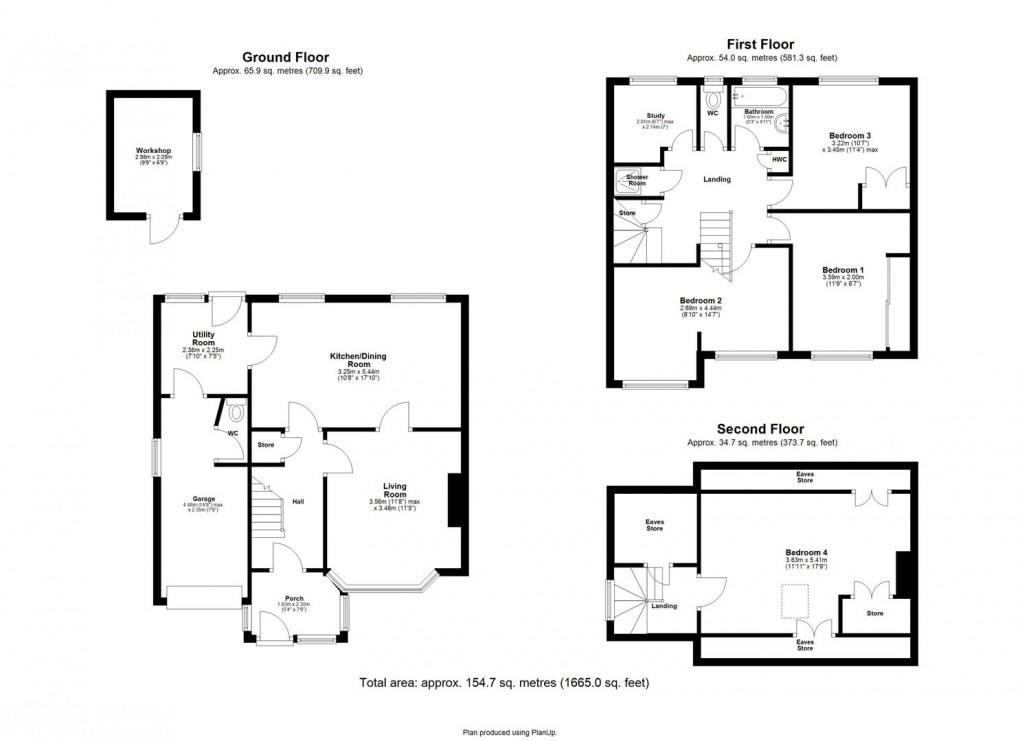 Floorplan for Coquet Grove, Throckley, Newcastle Upon Tyne