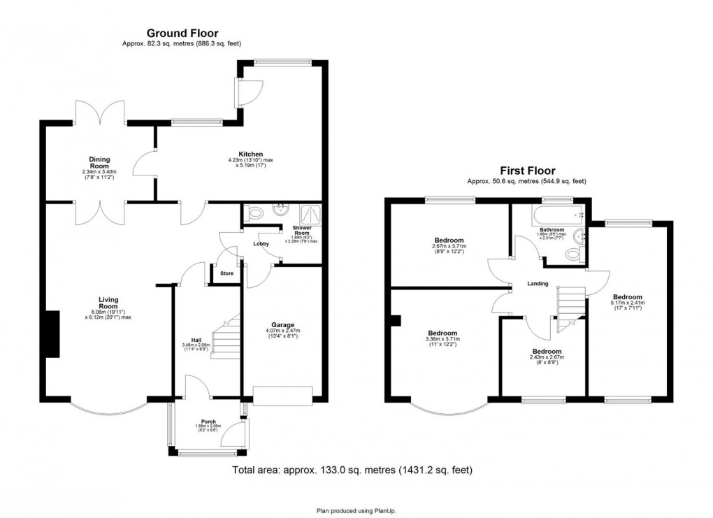 Floorplan for Langdon Road, Hillheads Estate