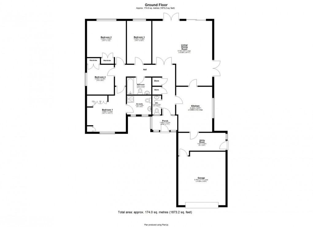 Floorplan for Langton Court, Darras Hall, Ponteland, Newcastle Upon Tyne