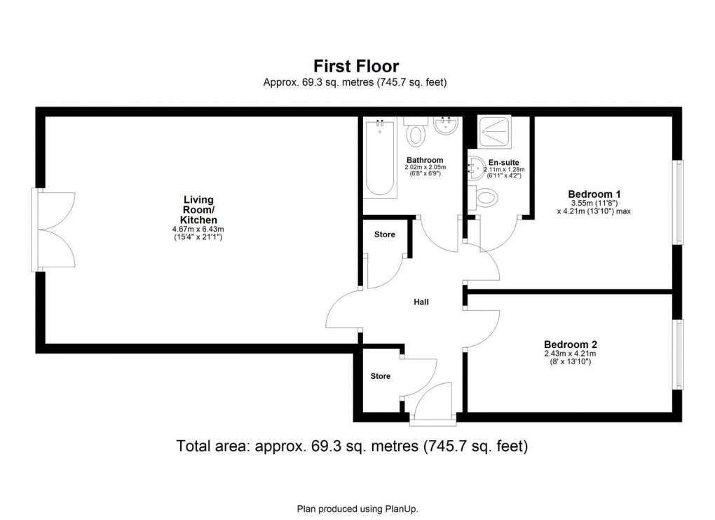 Floorplan for Ouseburn Wharf, Quayside, Newcastle Upon Tyne