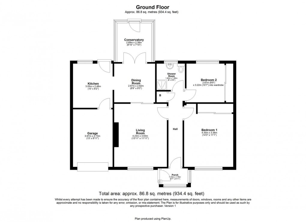 Floorplan for Stuart Gardens, Throckley, Newcastle Upon Tyne