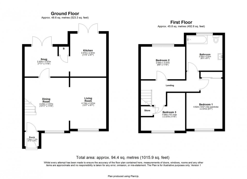 Floorplan for Aldeburgh Avenue, Lemington Rise, Newcastle Upon Tyne