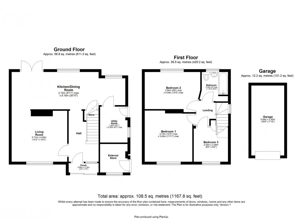 Floorplan for Henshaw Place, Denton Burn, Newcastle Upon Tyne