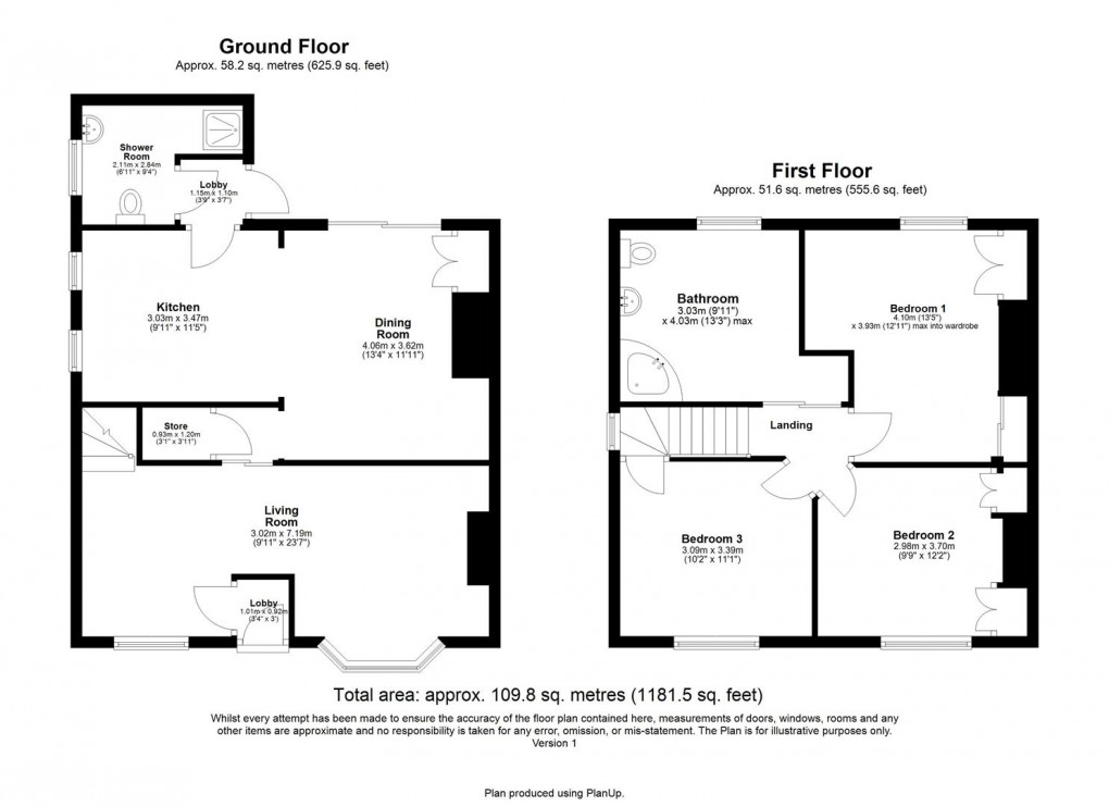 Floorplan for Marondale Avenue, Newcastle Upon Tyne