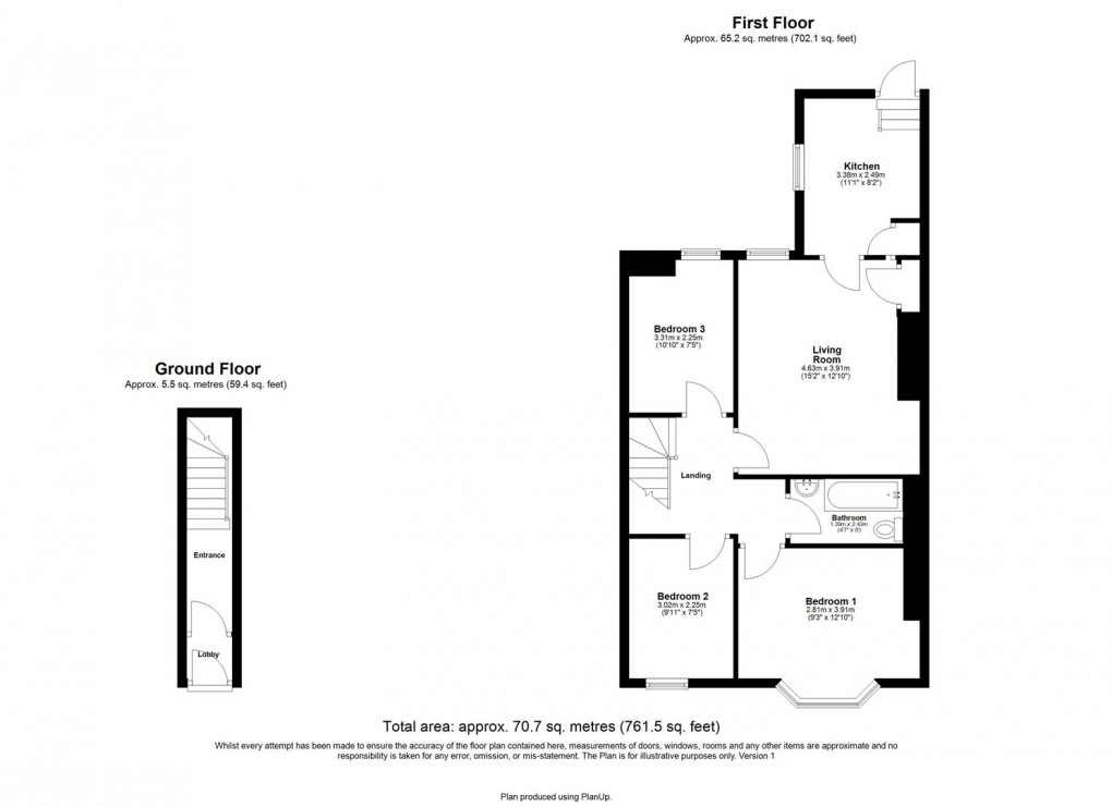 Floorplan for Simonside Terrace, Heaton, Newcastle Upon Tyne