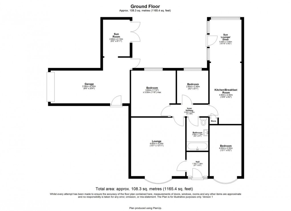 Floorplan for Neptune Road, Lemington, Newcastle Upon Tyne